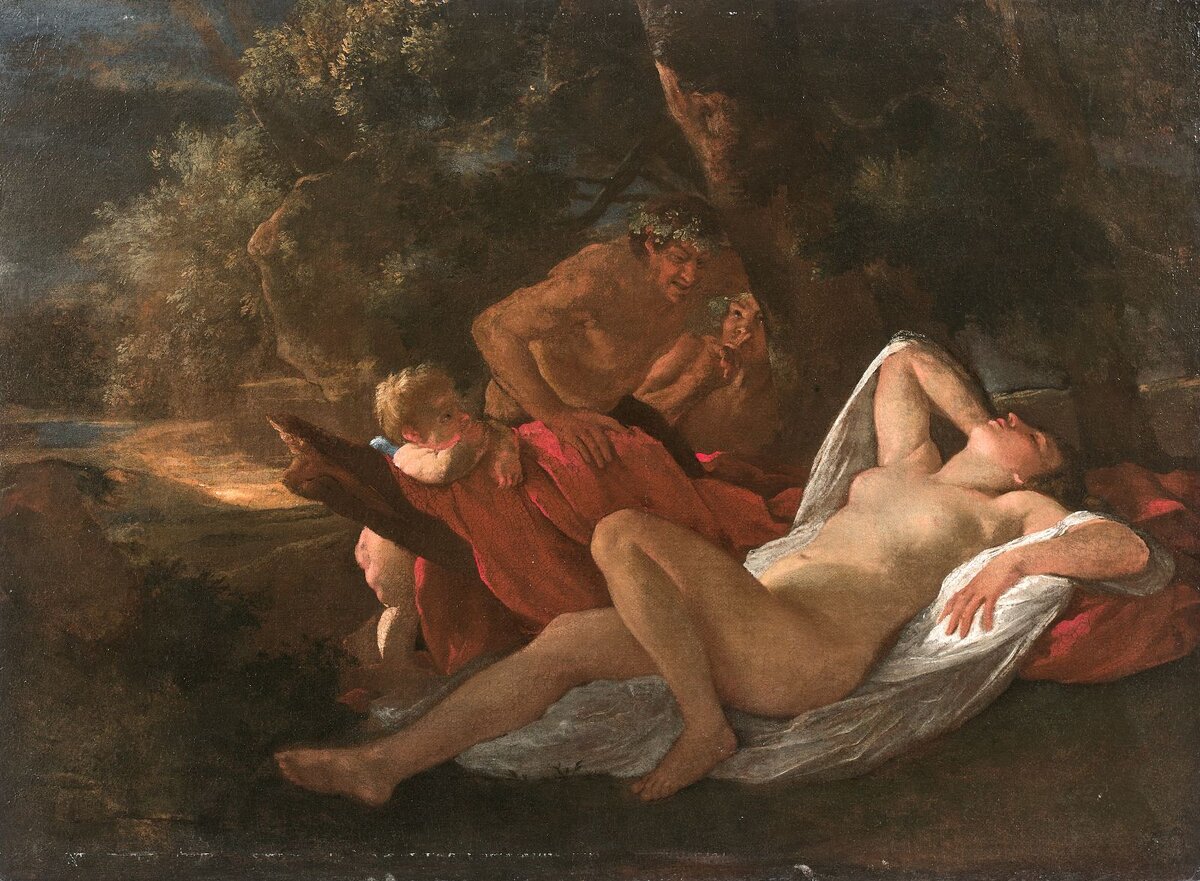 Venus épiée par deux satyres - Nicolas Poussin